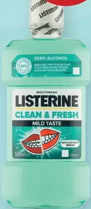 Listerine ústna voda mild taste