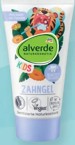 Alverde Naturkosmetik Kids detský zubný gél