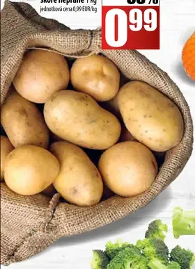 Zemňaky konzumné skoré neprané