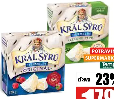 Kráľ syru Hermelín 2 druhy