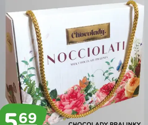 CHOCOLADY PRALINKY NOCCIOLATI, mliečna čokoláda, oriešky