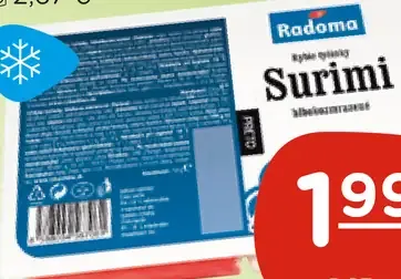 Rybie tyčinky surimi