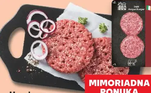 Hamburger z írskeho hovädzieho mäsa Angus