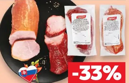 Moravské údené stehno rôzne druhy