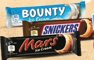 Bounty mars snickers mrazený krém v tyčinke