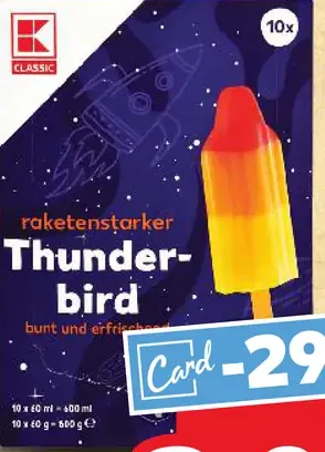 K-Classic raketenstarker Thunderbird mrazený ovocný krém