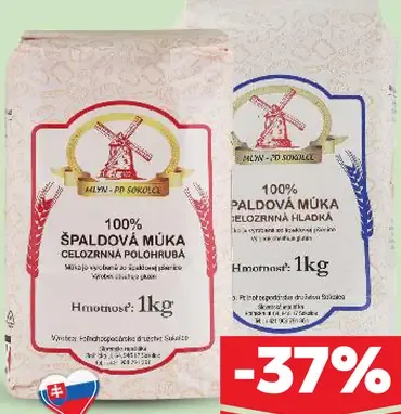 K Private Label Špaldová múka celozrnná