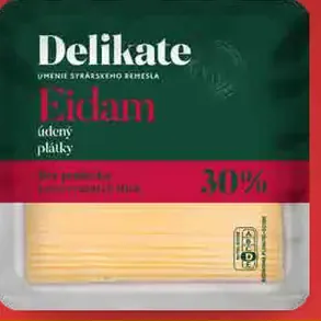 Delikate Eidam údený/neúdený plátky 30 %