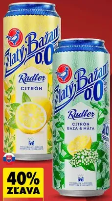 Zlatý Bažant Radler citron plechovka