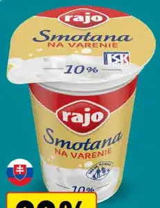 Rajo Smotana na varenie trvanlivá