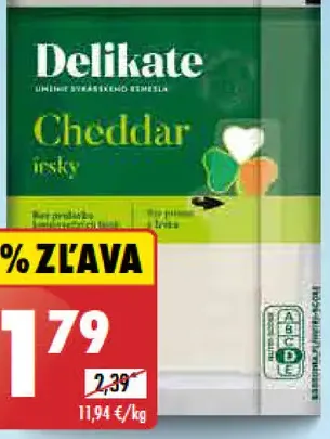 Delikate Cheddar plátky