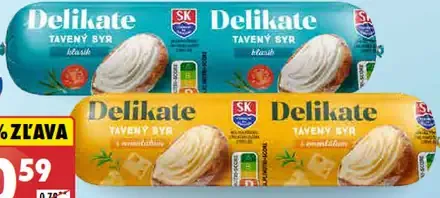 Delikate Tavený syr v črievku natur/ementál