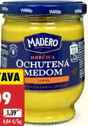 Madero Horčica s medom/dijon/francúzska