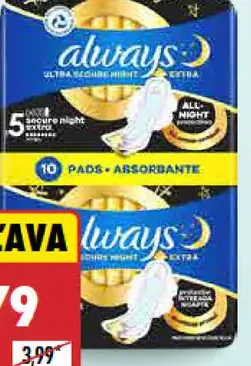 Always Hygienické vložky Ultra Night