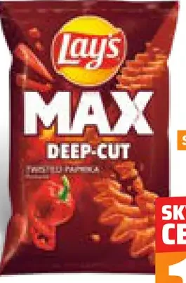 Lay’s Max Deep Cut paprikové