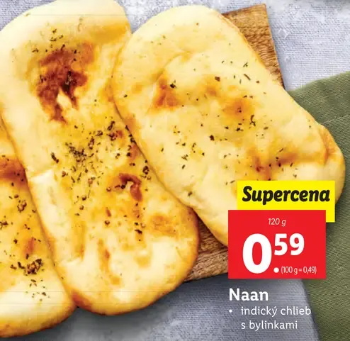 Naan indický chlieb s bylinkami