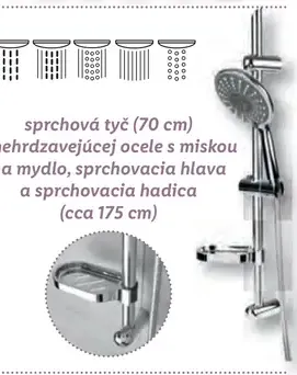 Multifunkčná sprchovacia súprava s tyčou