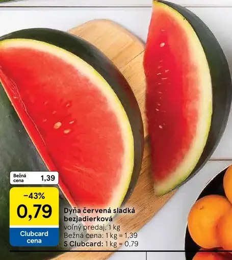 Dyňa červená sladká bezjadierková