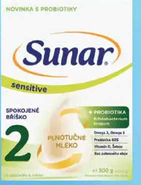 Sunar Sensitive nasledujúca dojčenská mliečna výživa v prášku