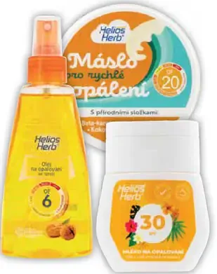 Helios Herb mlieko na opaľovanie OF 30