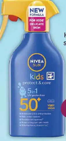 Nivea Sun Kid’s Protect&Care sprej SPF50+ pump