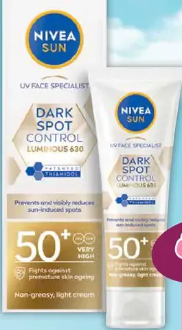 Nivea Sun Pleťový krém Luminous Anti-spot SPF50+