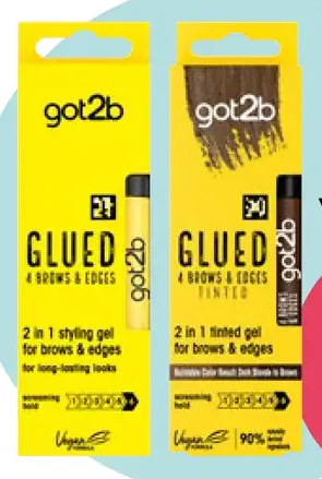 Got2b Glued 4 Brows & Edges 2v1 stylingový gél
