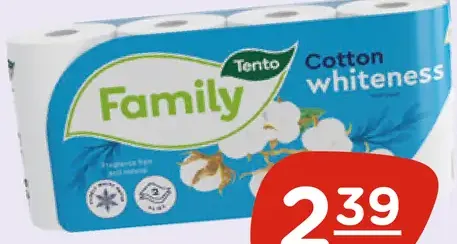 Tento Family Cotton Whiteness toaletný papier 2 vrstvy 8 kotúčov