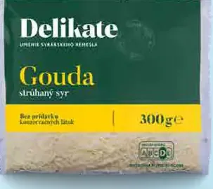 Delikate Gouda strúhaná
