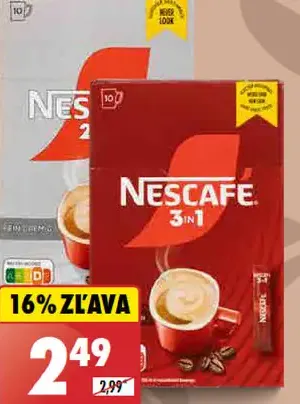 Nescafé instantná 2v1/3v1
