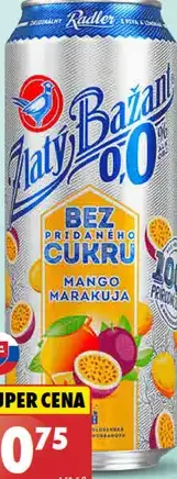 Zlatý Bažant Radler 0,0 % Mango Marakuja plechovka