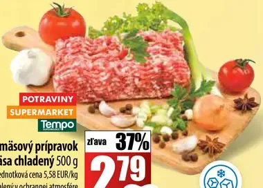 Tempo Mletý mäsový prípravok z bravčového mäsa chladený