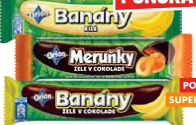 Želé banány - Želé v čokoláde 2 druhy