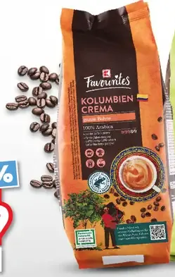 Favourites Kolumbien Crema zrnková káva