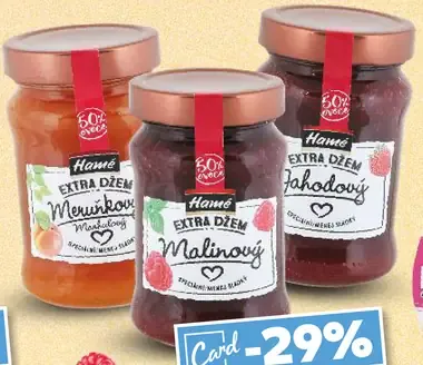 Hamé Extra Džem Marhuľový-Malinový-Jahodový