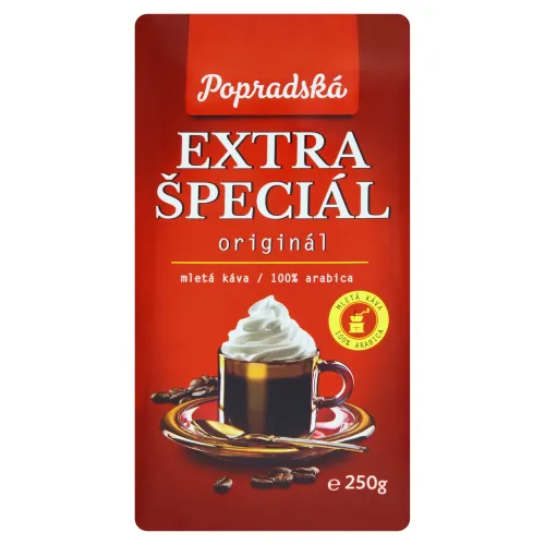 Popradská Extra špeciál pražená mletá káva