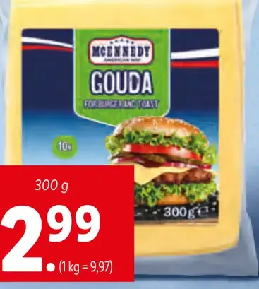 Gouda syr plátky