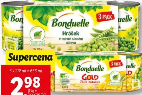 Bonduelle Jemný hrášok/Zlatá kukurica