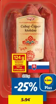 Pikok Cabaj-Čáporská klobása