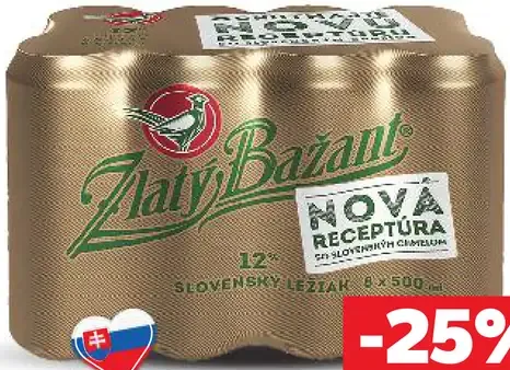 Zlatý Bažant Pivo plechovka