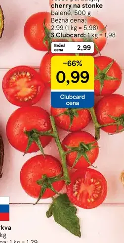 Tesco paradajky cherry na stonke