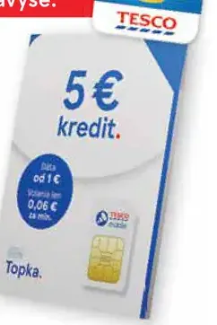 Tesco mobile SIM karta s kreditom 5 Eur