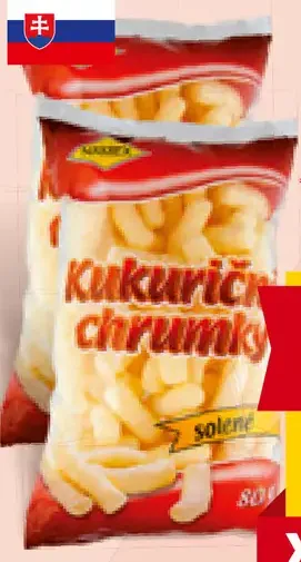 Kukuričné chrumky solené, nesolené
