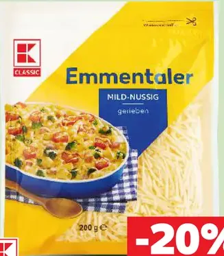 K-Classic Emmentaler strúhaný