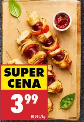 Time for grill špíz s kuracím mäsom a chorizom