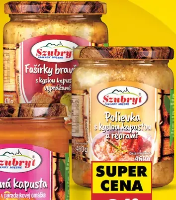 Szubryt Hotové jedlá rôzne druhy