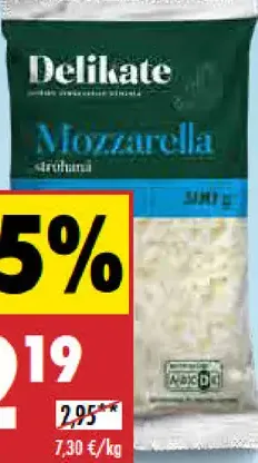 Mozzarella strúhaná Delikate