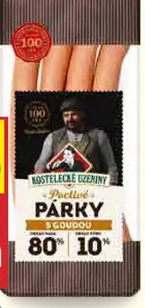 Kostelecké uzeniny párky s goudou