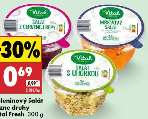 Vital Fresh Zeleninový šalát - rôzne druhy
