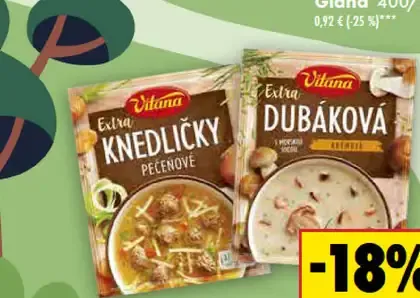Vitana polievka extra dubáková/pečeňové knedličky